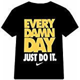 Every Damn Day for Men T shirt (Large, Black)