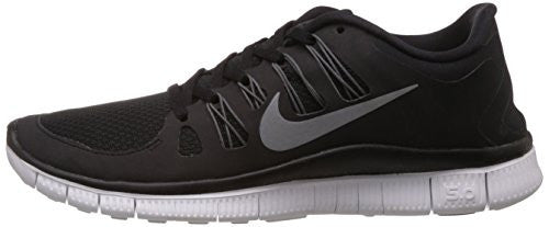 Nike Women's Free 5.0+ Running Shoe, Black/Metallic Silver/Dark Grey/White, 6 B(M) US