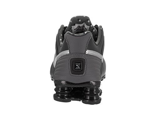 NIKE WOMEN'S SHOX JUNIOR BLACK/METALLIC SILVER RUNNING SHOE 8 WOMEN US