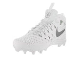 Nike Men's Huarache V Lax White/Metalic Silver Cleated Shoe 10.5 Men US