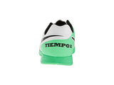 Nike Tiempo Genio II Mens Leather IC Indoor Soccer Shoes White Black Electro Green (10 M US)