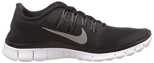 Nike Women's Free 5.0+ Running Shoe, Black/Metallic Silver/Dark Grey/White, 6 B(M) US