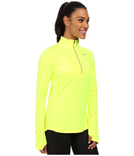 Nike Womens Element 1/2-Zip, L, Green