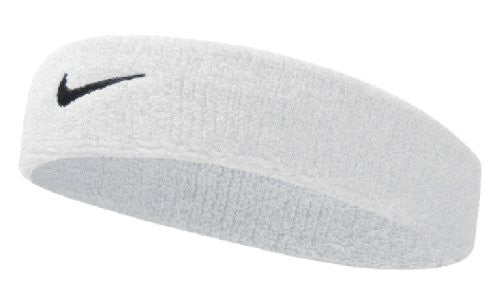 Nike Swoosh Headband (White/Black, Osfm)