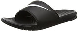 NIKE BENASSI SWOOSH SLIDE SANDALS 14 Men US (BLACK/WHITE)
