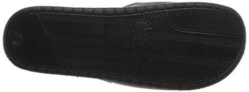 NIKE BENASSI SWOOSH SLIDE SANDALS 14 Men US (BLACK/WHITE)