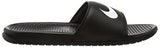 NIKE BENASSI SWOOSH SLIDE SANDALS 14 Men US (BLACK/WHITE)