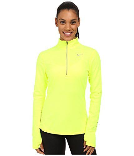 Nike Womens Element 1/2-Zip, L, Green