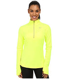 Nike Womens Element 1/2-Zip, L, Green