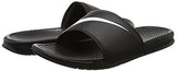 NIKE BENASSI SWOOSH SLIDE SANDALS 14 Men US (BLACK/WHITE)