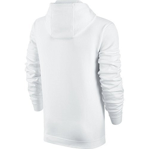 Nike Mens Sportswear Pull Over Club Hooded Sweatshirt - X-Large - White/Black