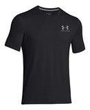 Under Armour Men's Charged Cotton Sportstyle T-Shirt, Black/Steel, Medium