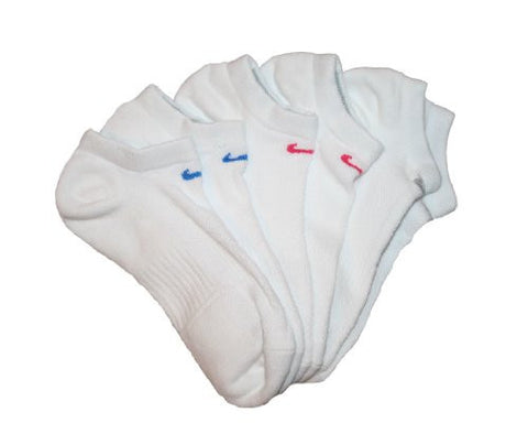 Nike Women's Performance Moisture Wicking No Show Socks 3 Pair, White, 6-10