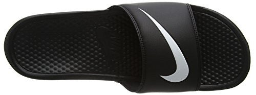 NIKE BENASSI SWOOSH SLIDE SANDALS 14 Men US (BLACK/WHITE)