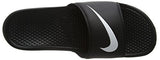 NIKE BENASSI SWOOSH SLIDE SANDALS 14 Men US (BLACK/WHITE)