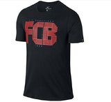 Nike FC Barcelona Squad T-Shirt (Black/Red/Blue) (S)