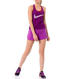 Nike Dri-FIT Women's Swoosh Racerback Tank Top (Large, Purple - Violett/Schwarz)