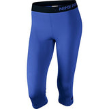 Nike Ladies Pro Capri (Large, Gam Royal/Black)