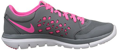 WOMENS NIKE FLEX RUN 2015 RUNNING SHOE COOL GREY/WHITE/PINK POW SIZE 9.5 M US