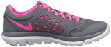 WOMENS NIKE FLEX RUN 2015 RUNNING SHOE COOL GREY/WHITE/PINK POW SIZE 9.5 M US