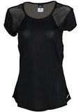 Nike Women's Dri-Fit Short Sleeve Crew Running Top-Black-Small