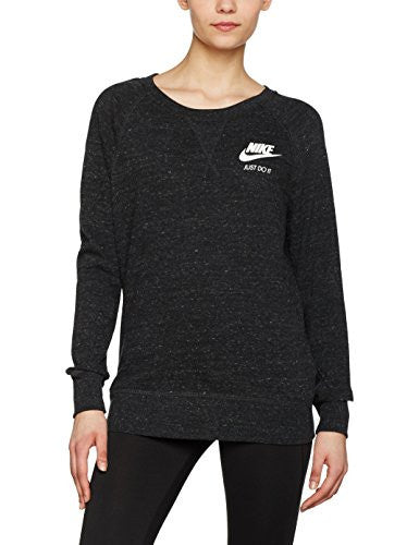 Nike Gym Vintage Crew Top Black/Sail Women's Long Sleeve Pullover