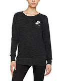 Nike Gym Vintage Crew Top Black/Sail Women's Long Sleeve Pullover
