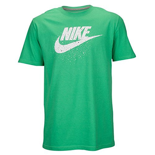 Nike Men's Futura Icon Speckles Logo T-Shirt Medium Gamma Green White