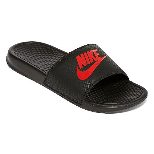 Nike Mens Benassi JDI Slide Sandal Black/Challenge Red 9