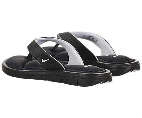 NIKE WOMENS COMFORT THONG SANDALS SLIDES-BLACK/WHITE-9