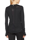 Nike Women's Racer Long-Sleeve Shirt, Black/Black/Reflective Silver, Small