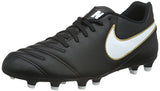 Nike TIEMPO RIO III FG Mens Black White Gold Athletic Outdoor Soccer Cleats (Medium,11,Black/White/Gold)