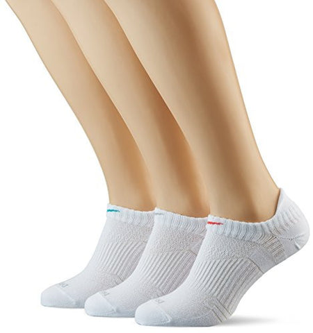 Nike Women's Dri-Fit Lightweight No Show 3-Pair Pack Multi 1 Socks MD (Women's Shoe 6-10) White