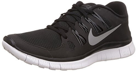 Nike Women's Free 5.0+ Black/Mtllc Silver/Drk Gry/Wht Running Shoe 7.5 Women US