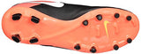 Nike Men's Tiempo Genio II Leather Fg Black/White Hyper Orange Volt Soccer Cleat 11 Men US