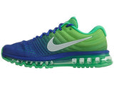 Nike Mens Air Max 2017 Running Shoes Paramount Blue/White/Electro Green 849559-403 Size 11