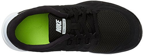 Nike Kids Free 5.0 Black/White/Dark Grey/Cl Grey Running Shoe 6 Kids US
