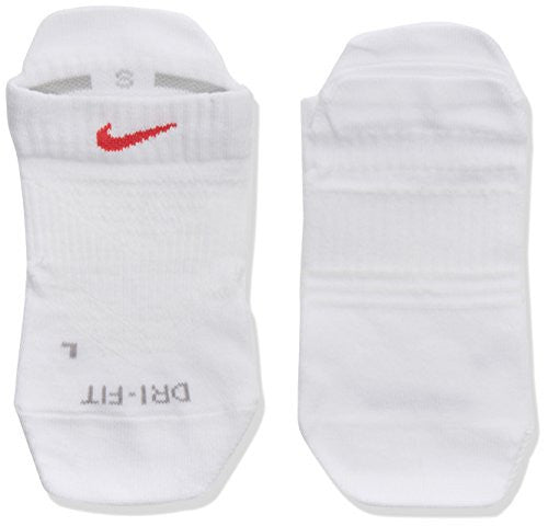 Nike Women's Dri-Fit Lightweight No Show 3-Pair Pack Multi 1 Socks MD (Women's Shoe 6-10) White