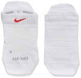 Nike Women's Dri-Fit Lightweight No Show 3-Pair Pack Multi 1 Socks MD (Women's Shoe 6-10) White