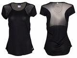 Nike Women's Dri-Fit Short Sleeve Crew Running Top-Black-Small