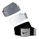 Nike Mens 3 in 1 Web Belt (46, Black/White/Grey)