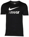 Nike Men's Dri-Fit Run Air Max Running T-Shirt-Black/White-Medium