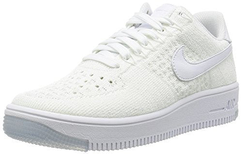 NIKE WOMENS AF1 FLYKNIT LOW WHITE/WHITE CASUAL SHOE 7 WOMEN US