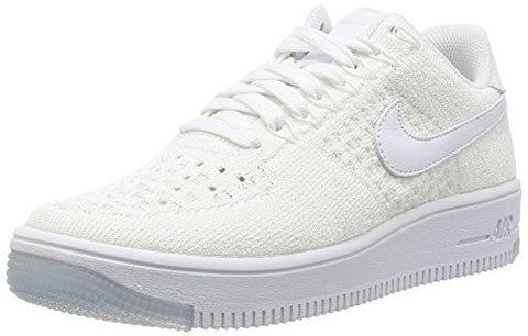 NIKE WOMENS AF1 FLYKNIT LOW WHITE/WHITE CASUAL SHOE 7 WOMEN US