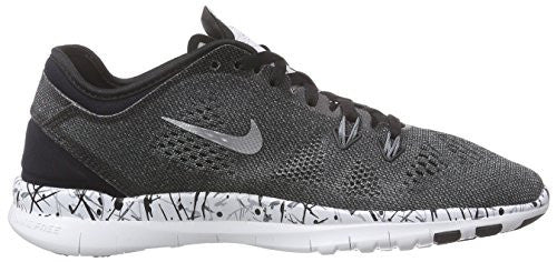 Nike Womens Free 5.0 Tr Fit 5 Prt Training Shoe (8 B(M) US, Black/Mtllc Slver/White/Cl Gry)