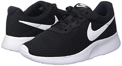 NIKE WOMENS TANJUN RUNNING SNEAKER BLACK/WHITE 8
