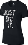 NIKE WOMENS TEE CREW JDI TANGRAMS SS #834777-010 (L)