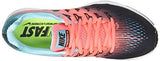 NIKE WOMENS AIR ZOOM PEGASUS 33 BLACK/BLACK LAVA GLOW RUNNING SHOE 8 WOMEN US