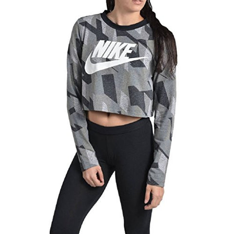 Nike Womens W NSW TOP LS SKYSCRAPER 846499-010_XL - BLACK/WHITE
