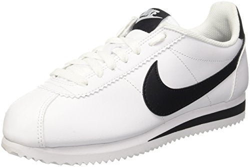 NIKE WOMENS CLASSIC CORTEZ LEATHER WHITE/BLACK/WHITE CASUAL SHOE 8 WOMEN US
